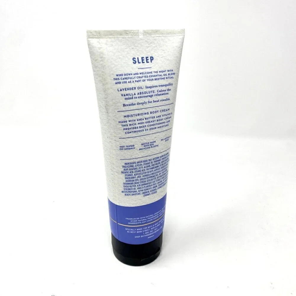Bath & Body Works Aromatherapy Sleep Lavender Vanilla Body Cream 8 Oz
